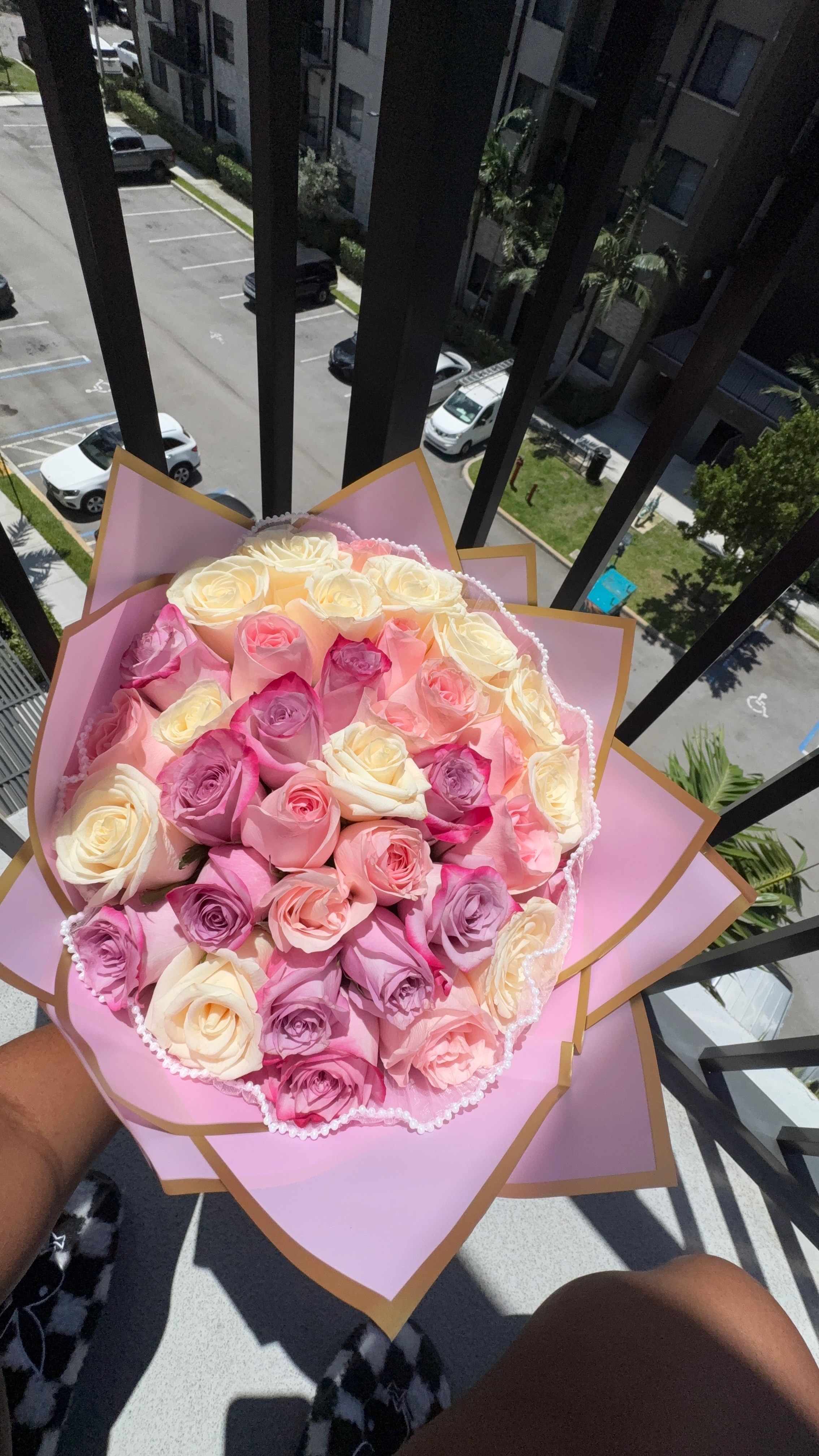 Pink and white bouquet